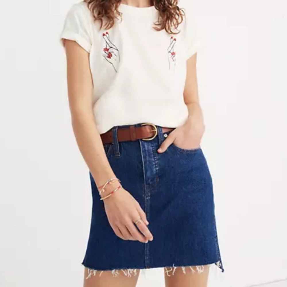 Madewell Stretch Denim Mini Skirt size 23 NWT